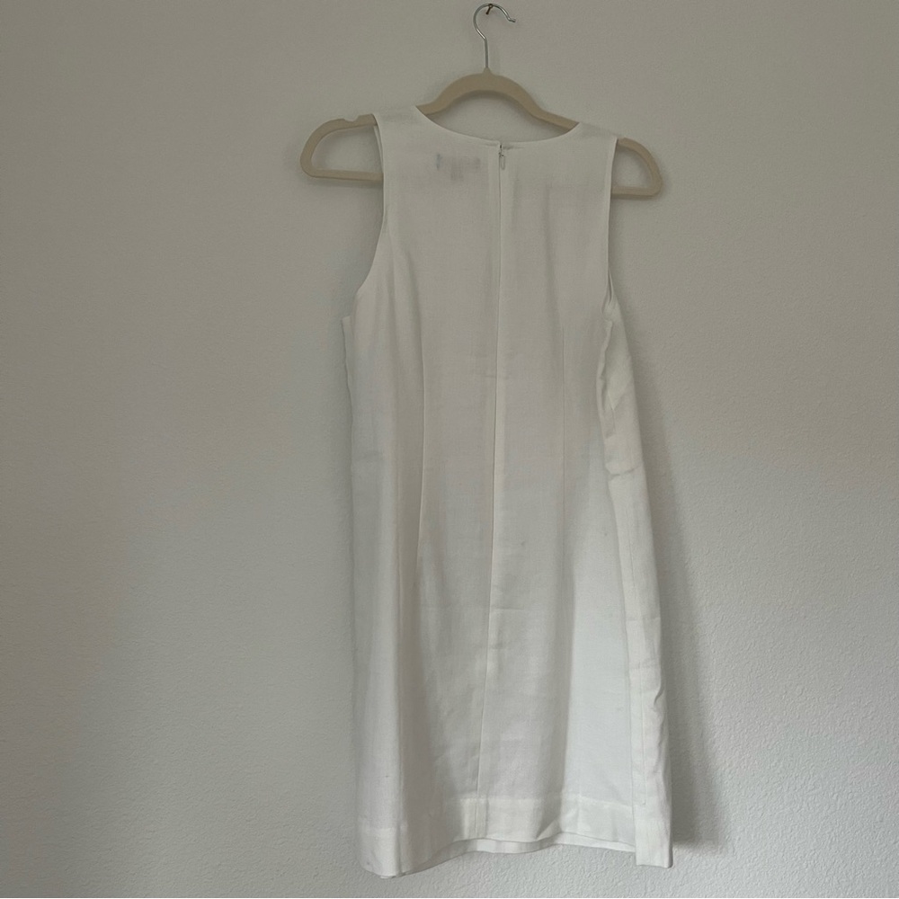 Jcrew bow-front shift dress in stretch linen blend - Picture 8 of 9